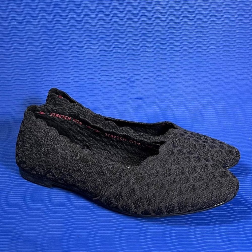 Women’s Skechers Black Cleo Honeycomb Ballet Flats Size 7